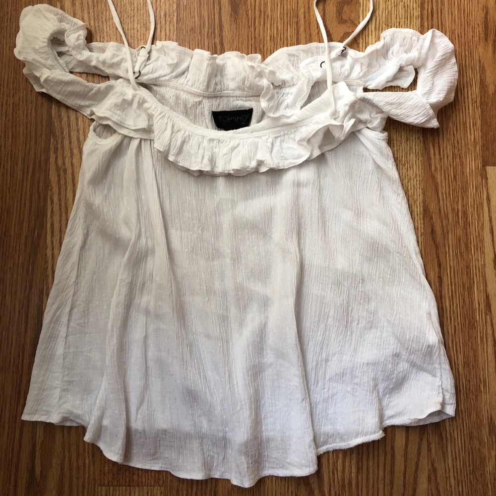 Topshop white off the shoulder top